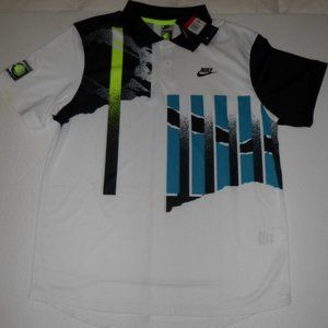 Nike Challenge Court Andre Agassi Tennis Polo sz S